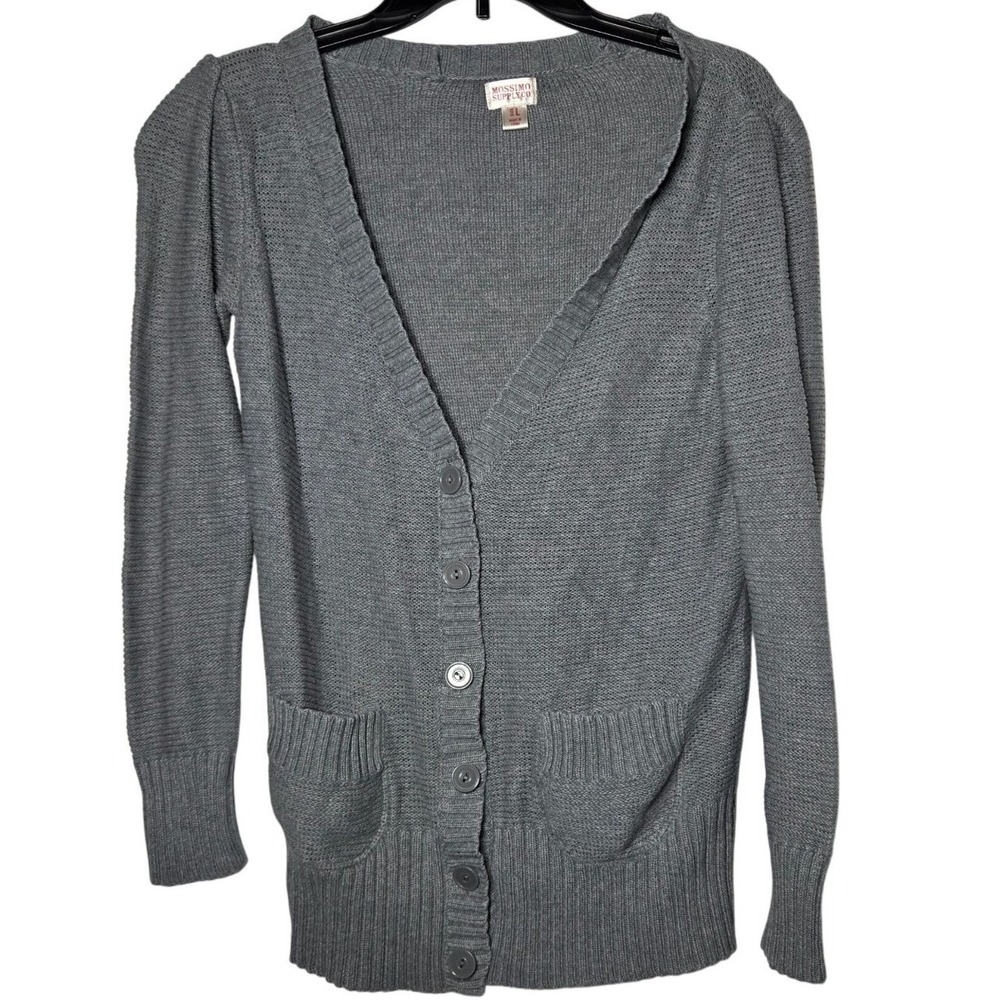 Mossimo Womens Gray Cardigan Sweater Large Elena Gilbert Bella Swan Y2K Cozy